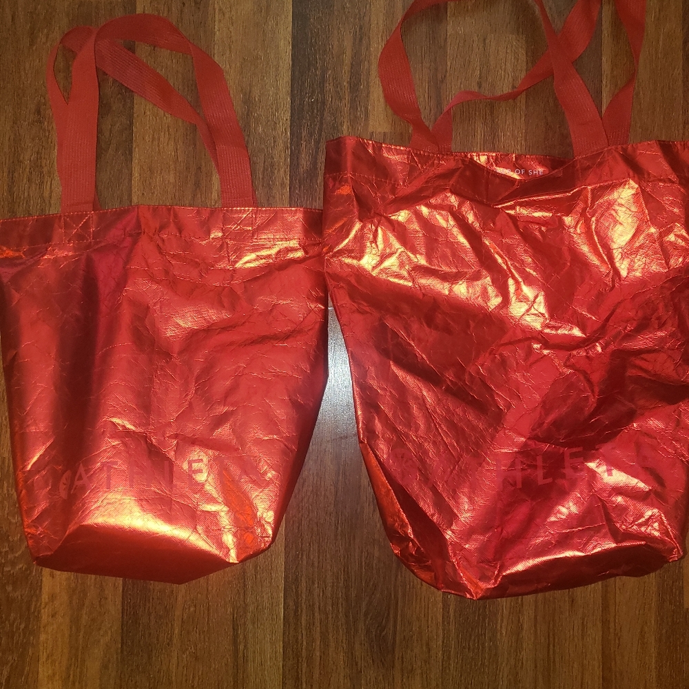 2 athleta reusable tote bags